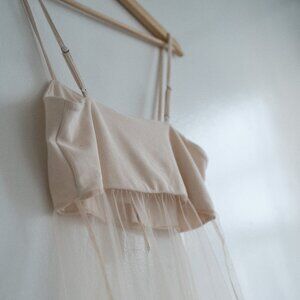 NWT By Anthropologie Sheer Tulle Dress